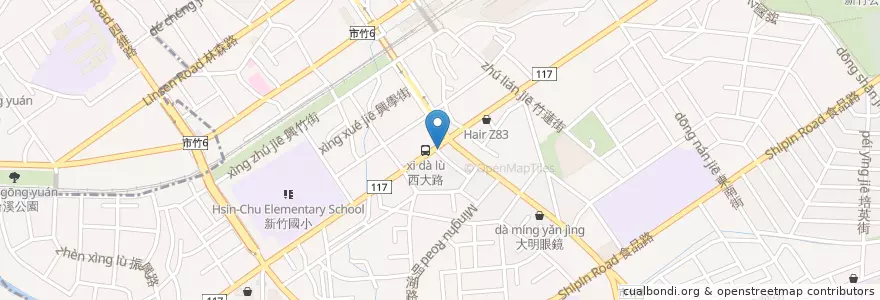 Mapa de ubicacion de 加水站 en تایوان, 臺灣省, سینچو, 東區.