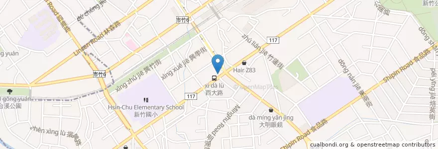 Mapa de ubicacion de 原3廠炸雞店 en Taiwan, 臺灣省, 新竹市, 東區.