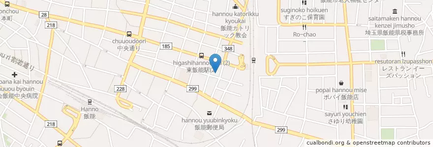 Mapa de ubicacion de 東飯能駅前クリニック en Япония, Сайтама, Ханно.