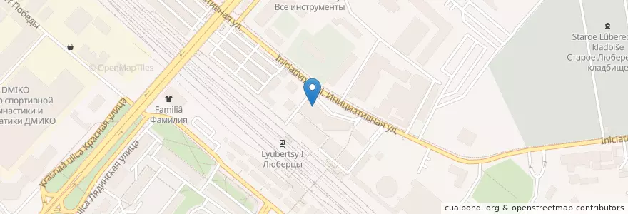 Mapa de ubicacion de Чебуреки en 俄罗斯/俄羅斯, Центральный Федеральный Округ, 莫斯科州, Городской Округ Люберцы.