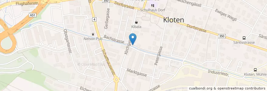 Mapa de ubicacion de Altbach / Stadthaus en Suisse, Zurich, Bezirk Bülach, Kloten.