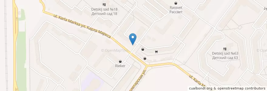 Mapa de ubicacion de Ладушка en Rusia, Приволжский Федеральный Округ, Óblast De Nizhni Nóvgorod, Городской Округ Нижний Новгород.