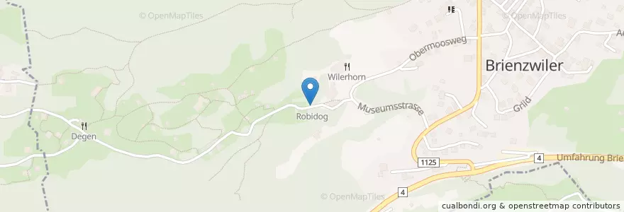 Mapa de ubicacion de Robidog en 스위스, 베른, Verwaltungsregion Oberland, Verwaltungskreis Interlaken-Oberhasli, Brienzwiler.
