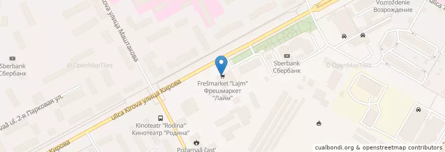 Mapa de ubicacion de Домино’c Пицца en ロシア, 中央連邦管区, モスクワ州, Городской Округ Подольск.