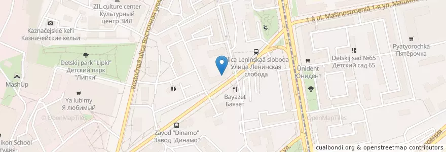 Mapa de ubicacion de Участковый пункт полиции en روسيا, Центральный Федеральный Округ, Москва, Даниловский Район.
