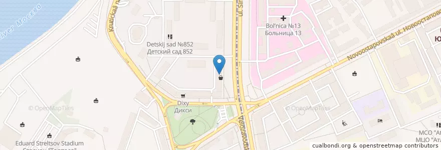 Mapa de ubicacion de Валисоти en Россия, Центральный Федеральный Округ, Москва, Даниловский Район.