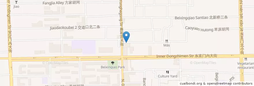 Mapa de ubicacion de A Corner Cafe en 中国, 北京市, 河北省, 东城区.