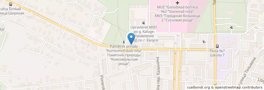 Mapa de ubicacion de СЦ Samsung en Russia, Central Federal District, Kaluga Oblast, Городской Округ Калуга.