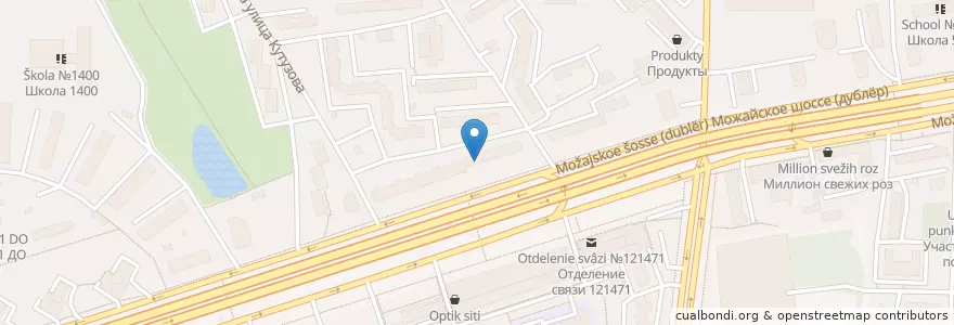 Mapa de ubicacion de Кофе Хауз en Rusia, Distrito Federal Central, Москва, Западный Административный Округ, Можайский Район.