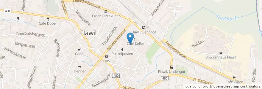 Mapa de ubicacion de Raan Thai Isaan Rosengarten en 스위스, Sankt Gallen, Wahlkreis Wil, Flawil.