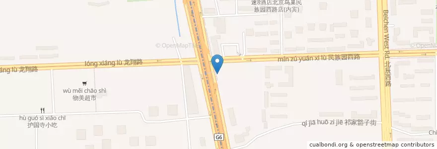 Mapa de ubicacion de 庆丰包子铺 en 중국, 베이징시, 허베이성, 朝阳区 / Chaoyang.