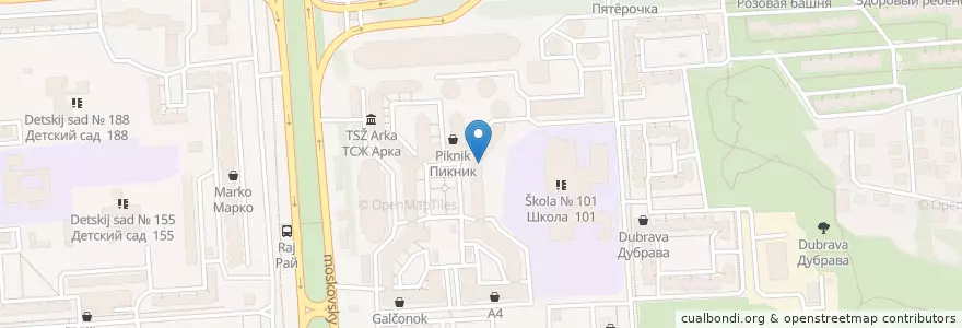 Mapa de ubicacion de Авторская стоматология en Russia, Distretto Federale Centrale, Oblast' Di Voronež, Городской Округ Воронеж.