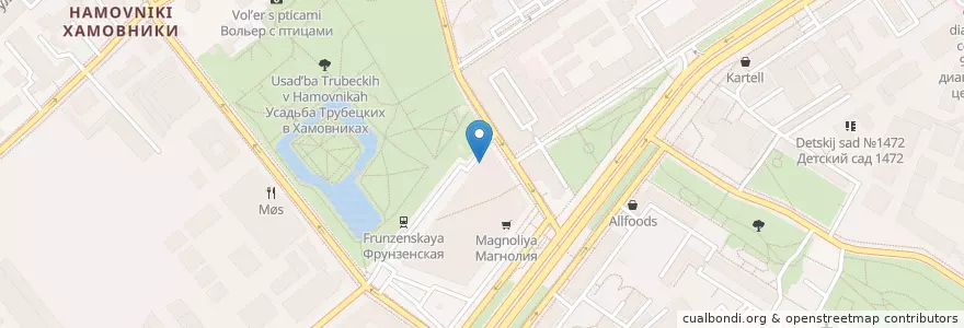 Mapa de ubicacion de Let's Twist en 俄罗斯/俄羅斯, Центральный Федеральный Округ, Москва, Центральный Административный Округ, Район Хамовники.