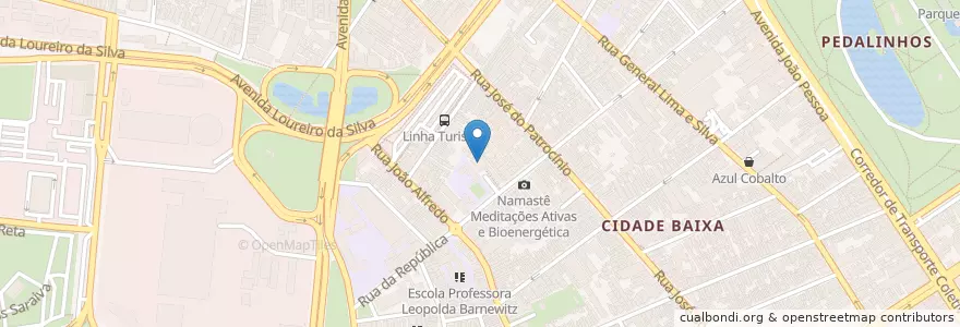 Mapa de ubicacion de Teatro Túlio piva en 巴西, 南部, 南里奥格兰德, Região Metropolitana De Porto Alegre, Região Geográfica Intermediária De Porto Alegre, Região Geográfica Imediata De Porto Alegre, 阿雷格里港.