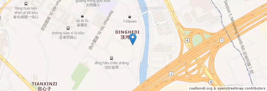 Mapa de ubicacion de 蘆竹光明郵局 en Taiwan, 桃園市, 蘆竹區.