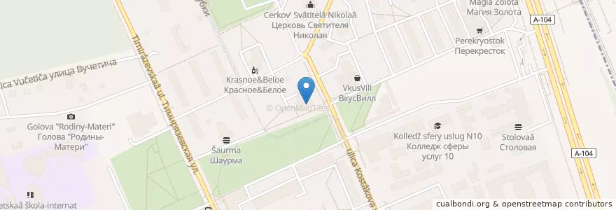 Mapa de ubicacion de Открытие en Rusia, Центральный Федеральный Округ, Москва, Северный Административный Округ, Тимирязевский Район.