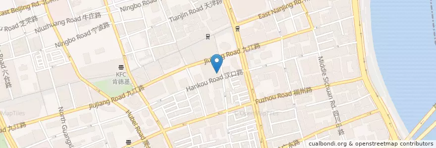 Mapa de ubicacion de Xin Wang en China, Shanghai, Huangpu.