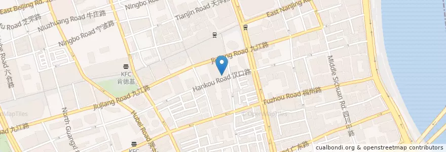 Mapa de ubicacion de Kudus en Cina, Shanghai, Distretto Di Huangpu.