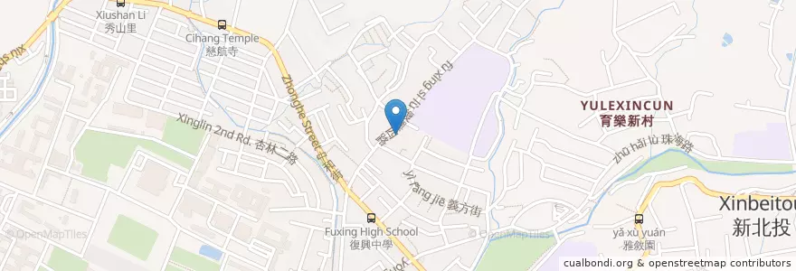 Mapa de ubicacion de 中華基督教浸信會真理堂 en Taiwan, New Taipei, Taipei, Beitou.