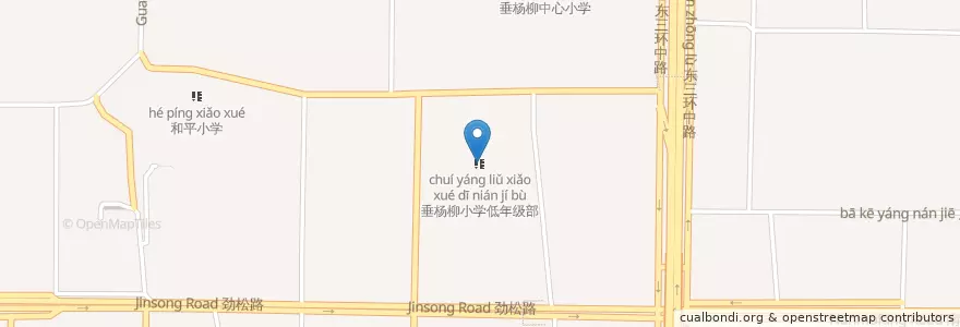Mapa de ubicacion de 垂杨柳小学低年级部 en China, Beijing, Hebei, Chaoyang District.