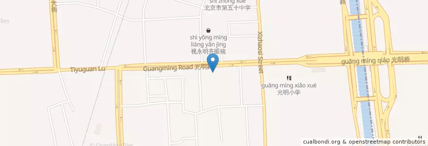Mapa de ubicacion de 光明小学 en Cina, Pechino, Hebei, 东城区.