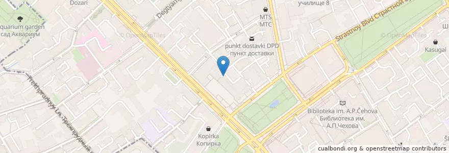Mapa de ubicacion de Bellis en Russie, District Fédéral Central, Moscou, Центральный Административный Округ, Тверской Район.