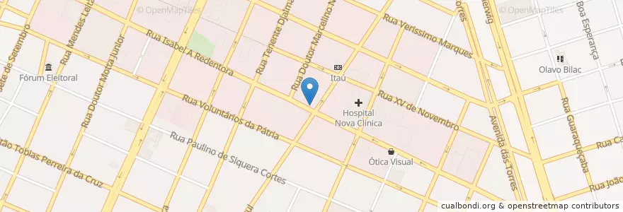 Mapa de ubicacion de Laboratorio Labcen en ブラジル, 南部地域, パラナ, Região Geográfica Intermediária De Curitiba, Região Metropolitana De Curitiba, Microrregião De Curitiba, São José Dos Pinhais.