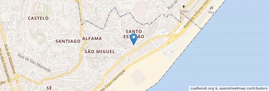 Mapa de ubicacion de Guitaras de Lisboa Fado en البرتغال, Lisboa, Grande Lisboa, لشبونة, Santa Maria Maior.