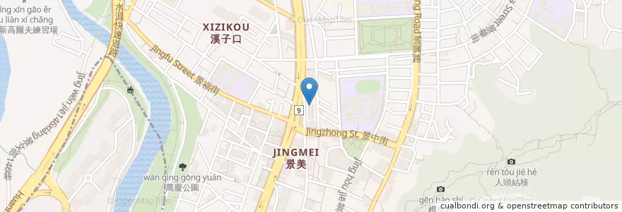Mapa de ubicacion de 景美區農會 en 臺灣, 新北市, 臺北市, 文山區.