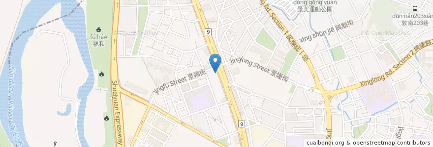Mapa de ubicacion de 不貽樣湯包 en تايوان, تايبيه الجديدة, تايبيه, 文山區.