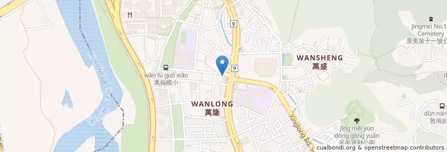 Mapa de ubicacion de 北新獸醫院 en Tayvan, 新北市, Taipei, 文山區.