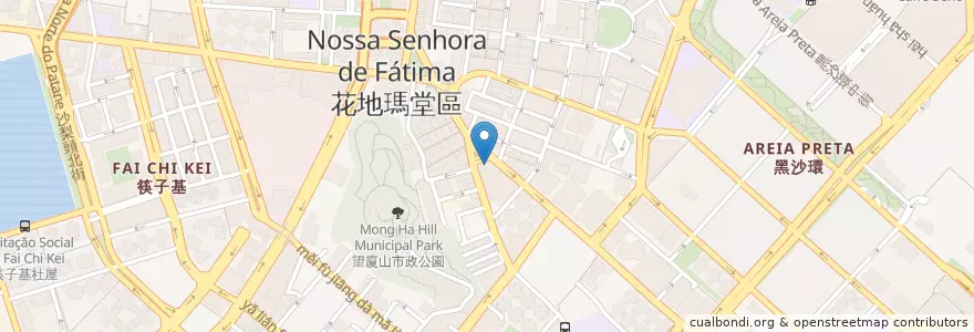 Mapa de ubicacion de 大豐銀行 Banco Tai Fung en Китай, Макао, Гуандун, Макао, 珠海市, 香洲区, Носса-Сеньора-Ди-Фатима.