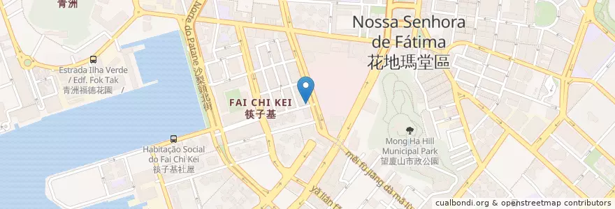 Mapa de ubicacion de 大豐銀行 Banco Tai Fung en Chine, Macao, Guangdong, Municipalité De Macao, 珠海市, 香洲区, 花地瑪堂區 Nossa Senhora De Fátima.
