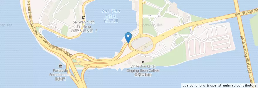 Mapa de ubicacion de 西灣湖廣場公廁 en 中国, マカオ, 広東省, 澳門市, 珠海市, 香洲区.