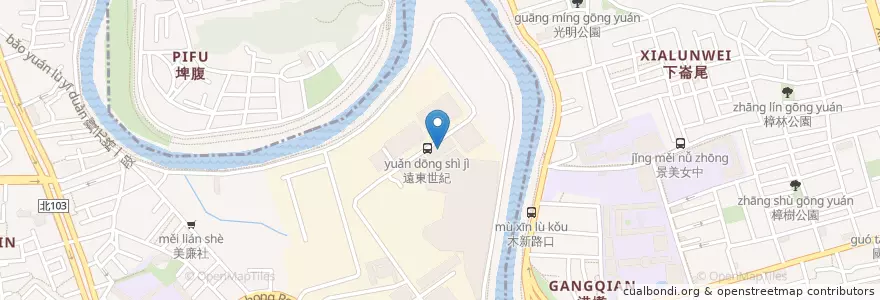 Mapa de ubicacion de Magic Lamp Cafe en Taiwán, Nuevo Taipéi, Taipéi, 文山區, 新店區.