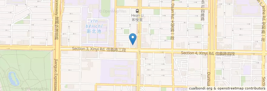 Mapa de ubicacion de Taiwan Business Bank en Taiwan, New Taipei, Taipei, Da'an District.