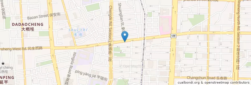 Mapa de ubicacion de 士紀豆漿大王 en تایوان, 新北市, تایپه, 大同區.