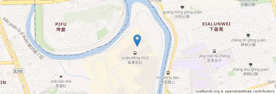 Mapa de ubicacion de EncoreHouse en Тайвань, Новый Тайбэй, Тайбэй, 文山區, 新店區.