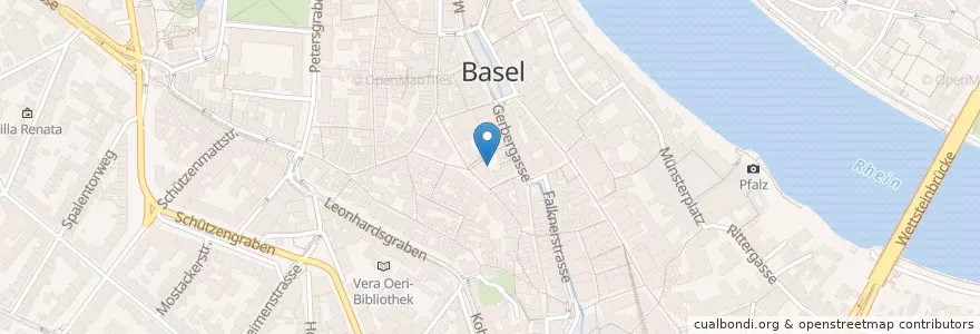 Mapa de ubicacion de Schmiedenhof-Brunnen en Suíça, Basel-Stadt, Basileia.