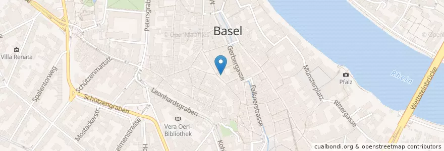Mapa de ubicacion de GGG Stadtbibliothek Schmiedenhof en سويسرا, مدينة بازل, Basel.