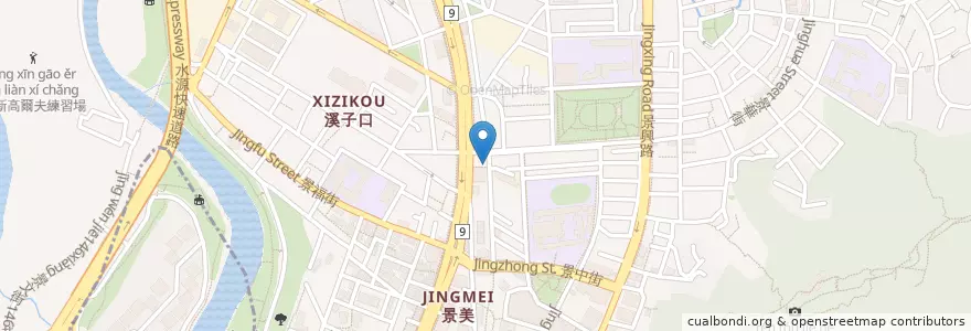 Mapa de ubicacion de 醇品麵食館 en تايوان, تايبيه الجديدة, تايبيه, 文山區.