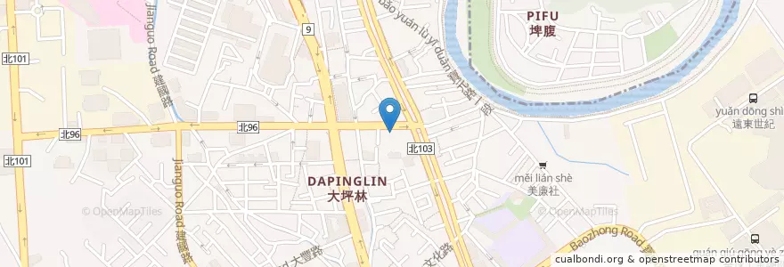 Mapa de ubicacion de 白甘蔗養生涮涮屋 en Tayvan, 新北市, 新店區.