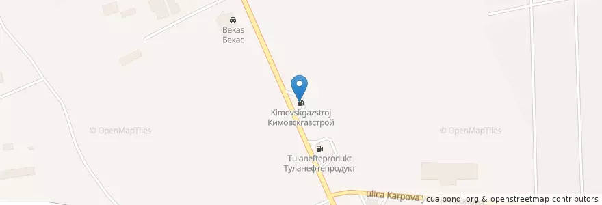 Mapa de ubicacion de АГЗС en ロシア, 中央連邦管区, Тульская Область, Городской Округ Тула.