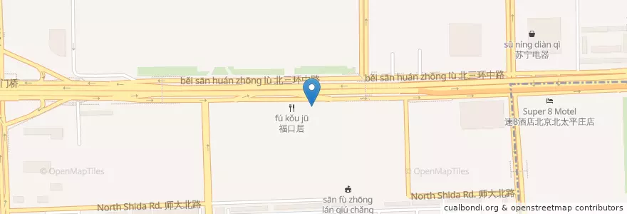 Mapa de ubicacion de 中国建设银行 en الصين, بكين, خبي, 海淀区.