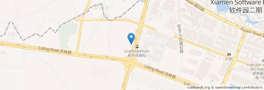 Mapa de ubicacion de 岭兜佳园西站 en Chine, Fujian, District De Siming.