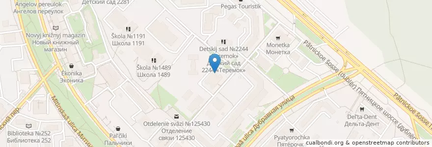 Mapa de ubicacion de Аптечный пункт № 42 en Россия, Центральный Федеральный Округ, Москва, Северо-Западный Административный Округ, Район Митино.