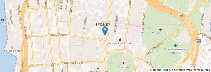 Mapa de ubicacion de Bendigo Bank en Australie, Nouvelle Galles Du Sud, Council Of The City Of Sydney, Sydney.