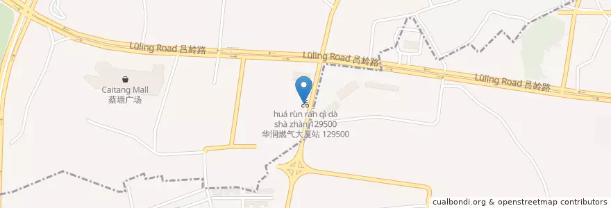 Mapa de ubicacion de 华润燃气大厦站 129500 en 中国, 福建省, 思明区.