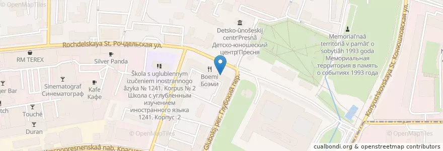 Mapa de ubicacion de CMD en Russia, Distretto Federale Centrale, Москва, Центральный Административный Округ, Пресненский Район.