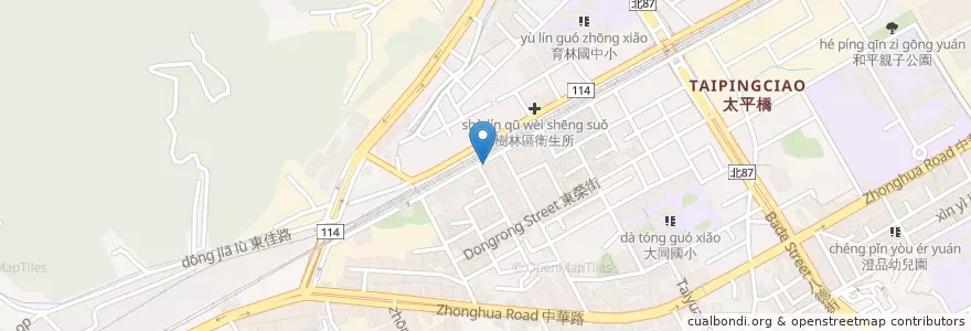 Mapa de ubicacion de 麵食館 en Taïwan, Nouveau Taipei, Shulin.